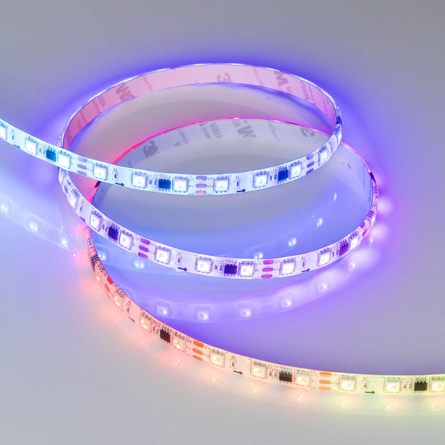 Светодиодная лента герметичная SPI-SE-B60-10mm 12V RGB-PX3 (14.4 W/m, IP65, 5060, 5m) (Arlight, бегу