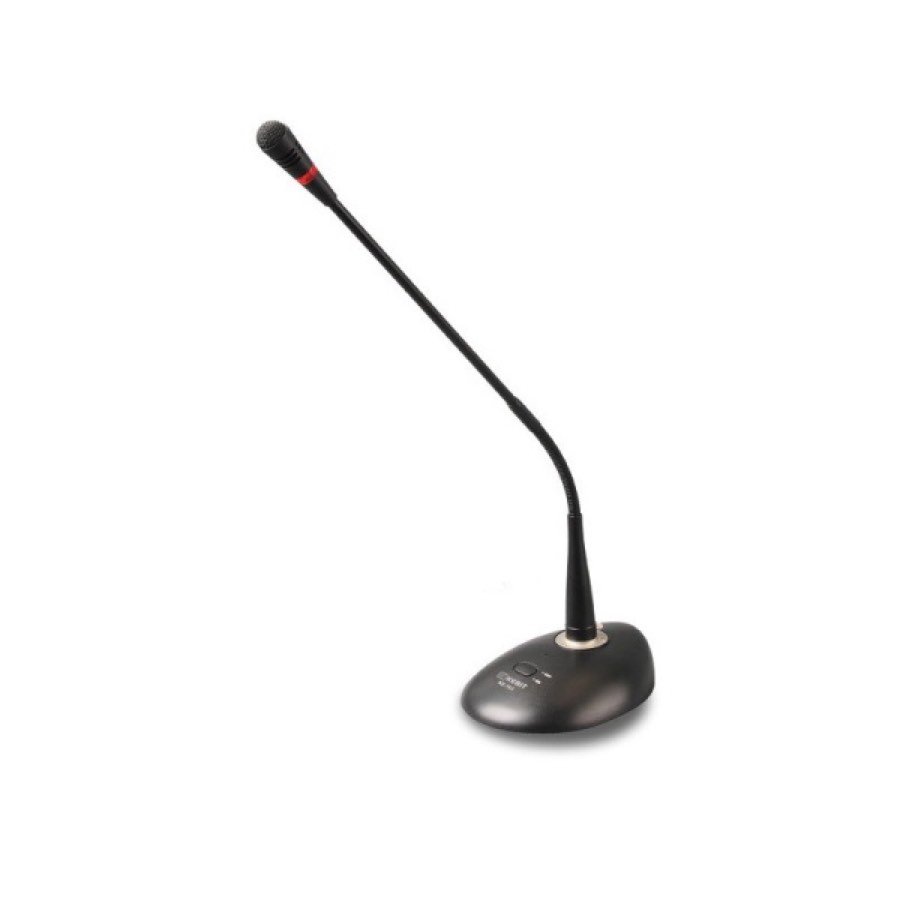 LPA-02MIC-F Микрофон настольный, конденсаторный, питание 3 В или 48 В, кнопка без фиксации, черный, 