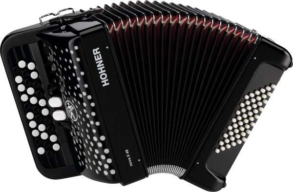 HOHNER NOVA II 48 (A4152) BLACK детский кнопочный аккордеон, двухголосный, в правой клавиатуре - 31