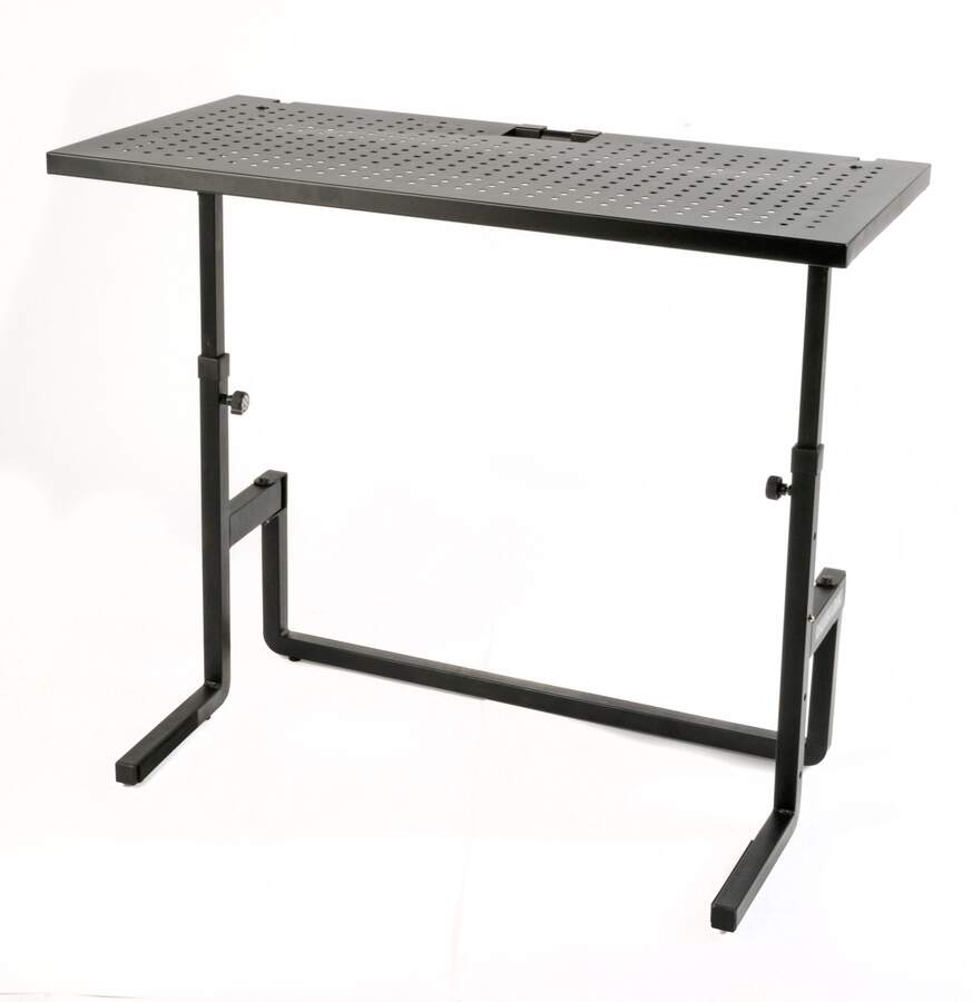 QUIK LOK DJ233 складной стол для DJ, выс. 64-75-86-97 см, перфорированный стол 100Х49 см, вес 12,5 к