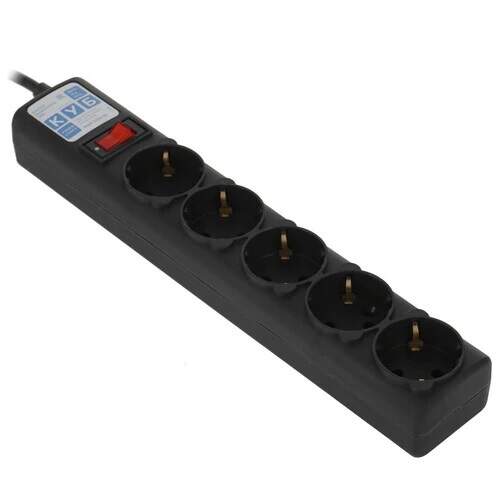 Сетевой фильтр Power Cube SPG5-10M черный [розетки - 5, 10 А, 2200 Вт, кабель - 10 м]