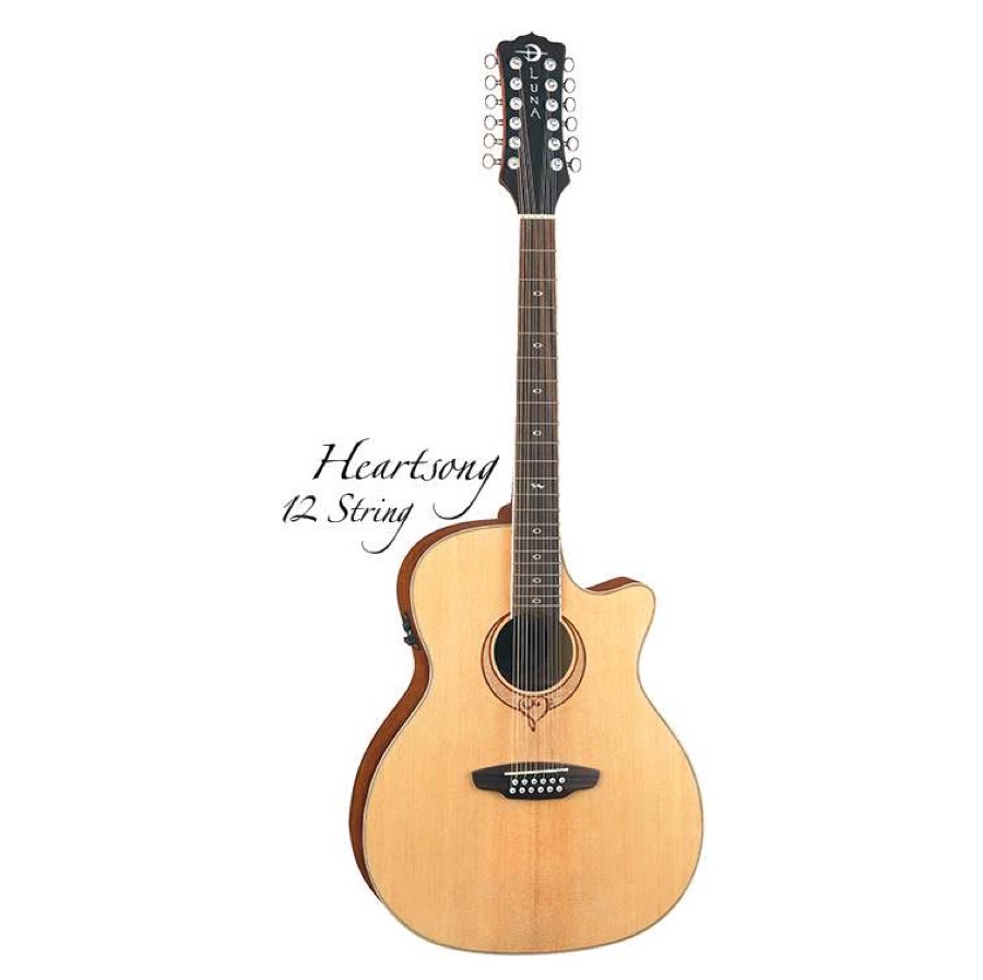Luna SONG 12- электроакуст 12 стр. гитара,вырез,ель,USB,цвет натур.матовый