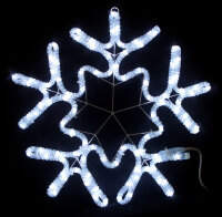 Снежинка из светодиодного дюралайта Теплый белый  56x57см, LED-XM-(FR)-2D-CK006-С-WW 