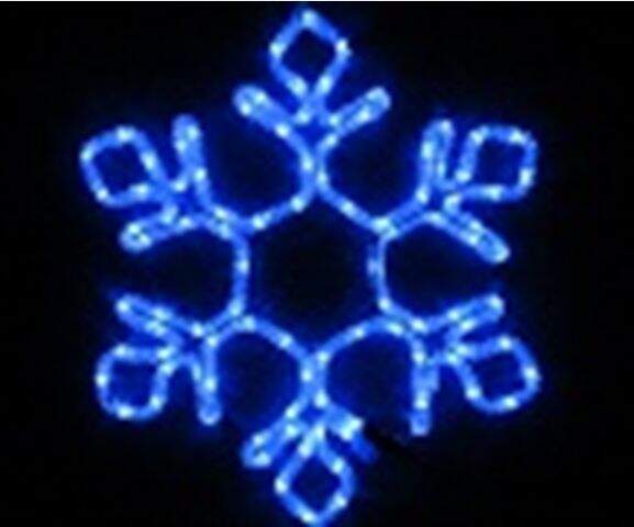 Снежинка из светодиодного дюралайта Синяя 79х69см,LED-XM(FR)-2D-CK022-B-30''