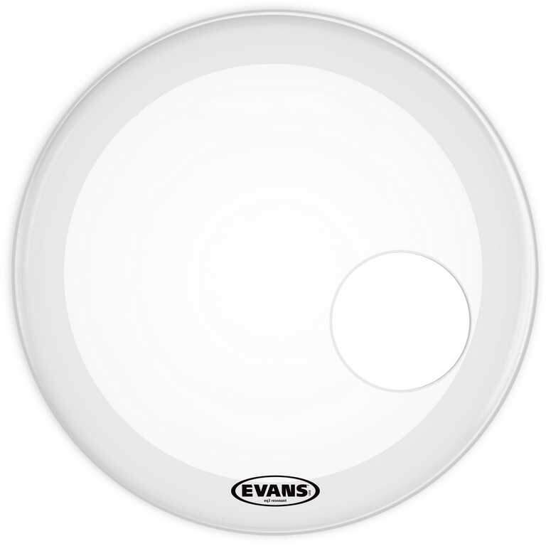 BD24RSW EQ3 Resonant Smooth White Пластик для бас-барабана 24", резонансный, Evans