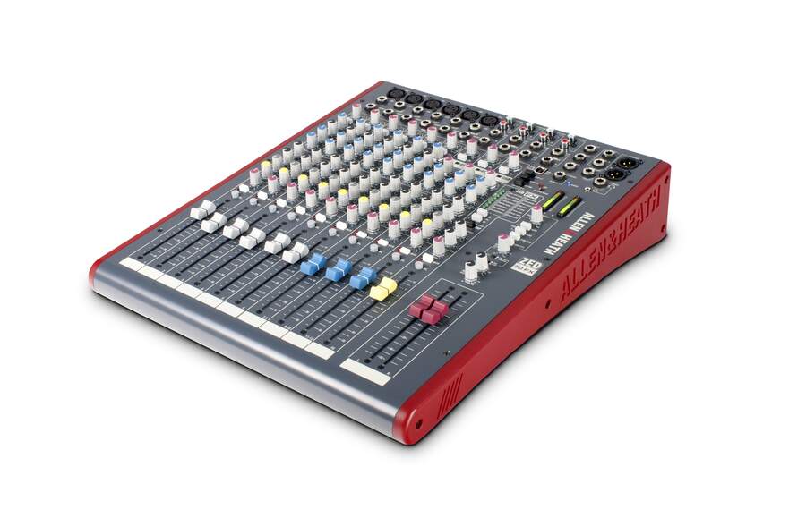 Allen&Heath ZED12FX  Микшер 6мик. 4стер, FX, 4 AUX, USB I/ O, EQ 3-пол. с парам. серединой, 100мм