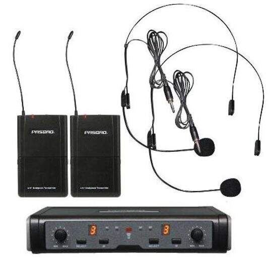 Pasgao PAW266/PBT-172/PH90 655-679MHZ 2-х канальная радиосистема с головной гарнитурой, 16 кан, ИК