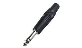 NordFolk NCJ5288 кабельный разъем 6.35 мм stereo Jack (TRS), черный, пластиковая крышка