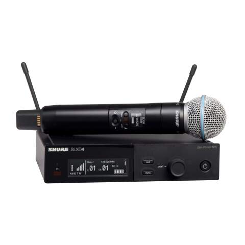 SHURE SLXD24E/B58 H56 одноканальная цифровая радиосистема с ручным передатчиком BETA58A 518-562MHz
