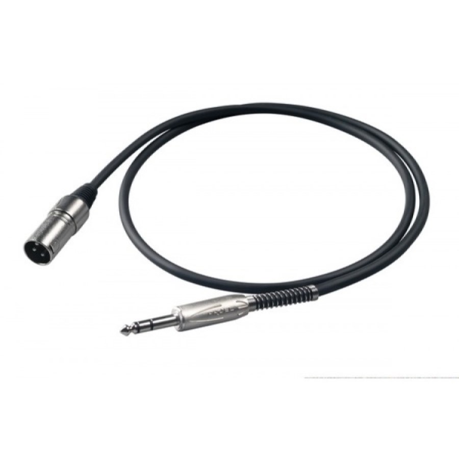 Proel BULK230LU5 - Микр. кабель, XLR папа <->6.3mml Jack stereo, длина - 5 m