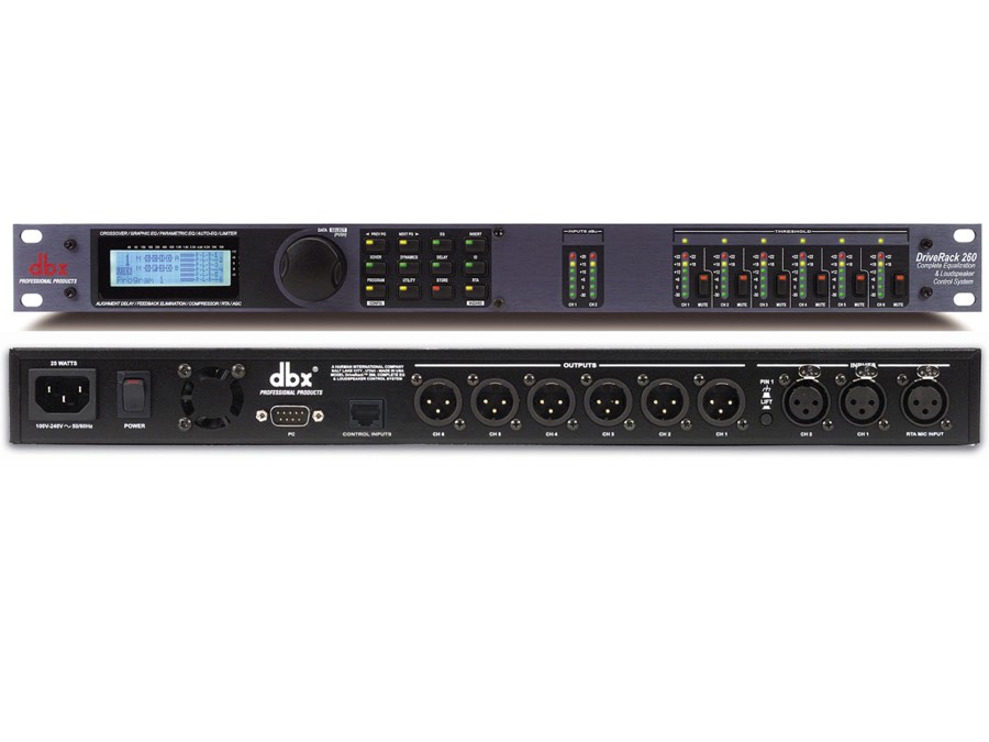 dbx DriveRack 260V - спикер-процессор 2 входа XLR, 6 выходов XLR. RTA-Mic XLR вход. 2U