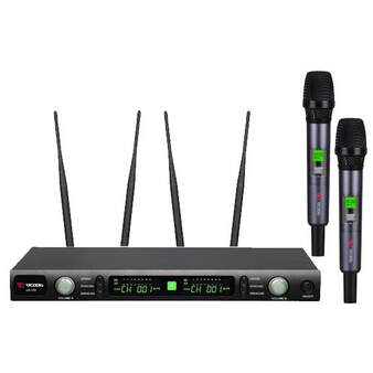 VOLTA US-102 (600-636MHZ) микрофонная 100-канальная радиосистема с 2 ручными динамическими микрофо