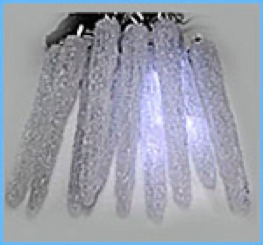 Flesineon LED-PL-IC-SNOW-160L-5-12V-W Тающие сосульки 5 белых Сталактитов 30см.