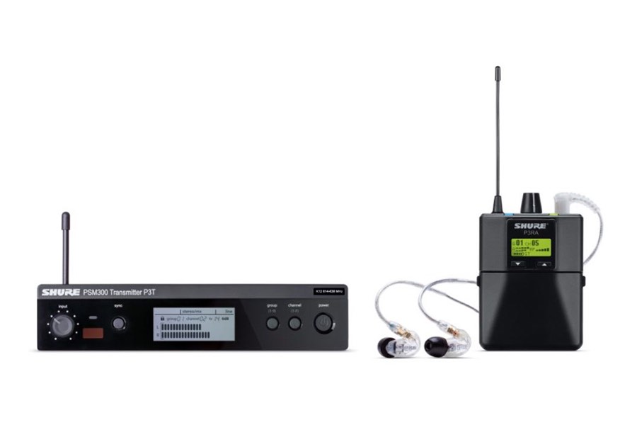 SHURE P3TERA215CL M16 беспроводная система персонального мониторинга PSM300 с наушниками SE215