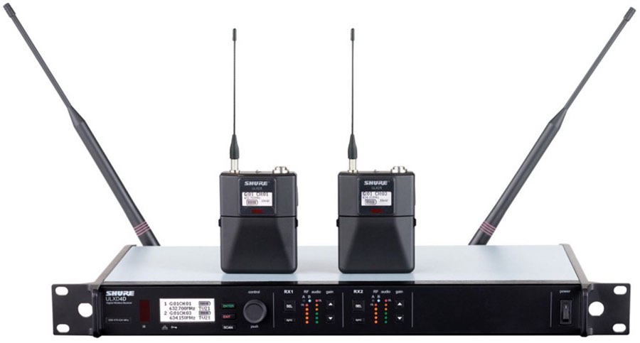 SHURE ULXD14DE P51 двухканальная цифровая инструментальная радиосистема с портативными передатчиками