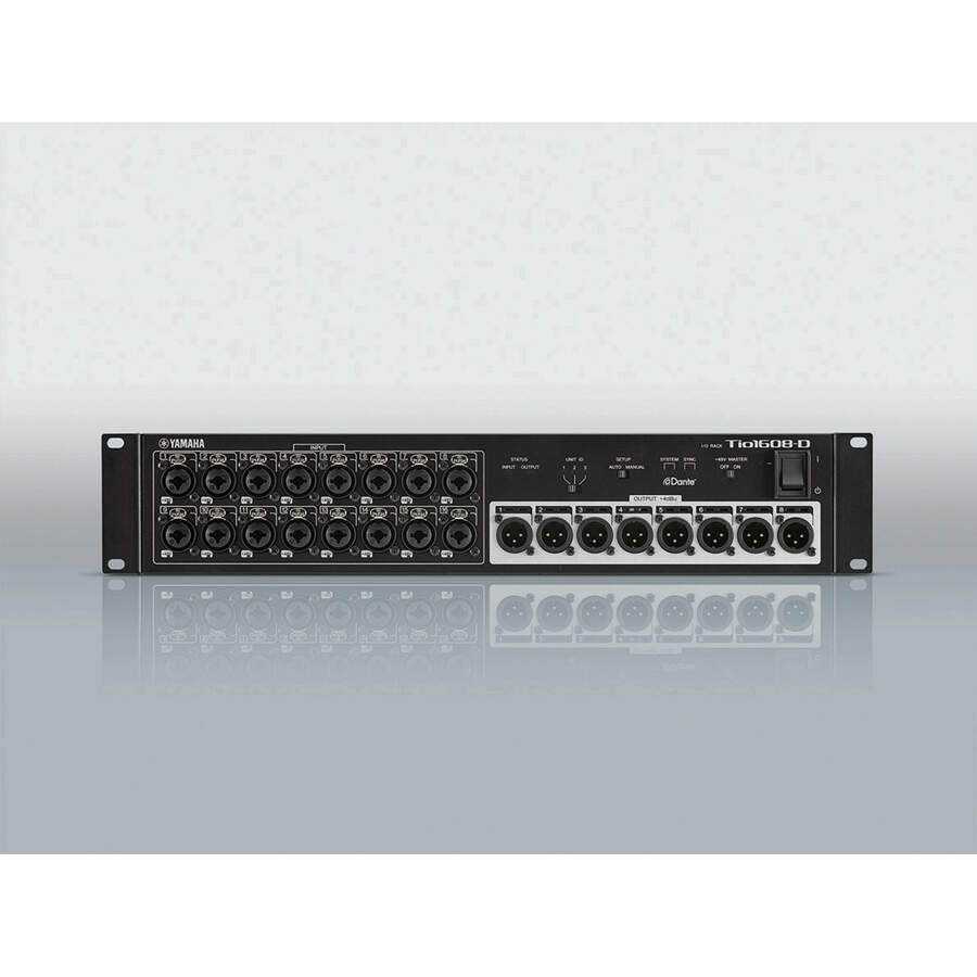 Цифровой блок разъемов на сцену Yamaha Tio1608-D – Dante Equipped I/O Rack 16 microphone/line inputs
