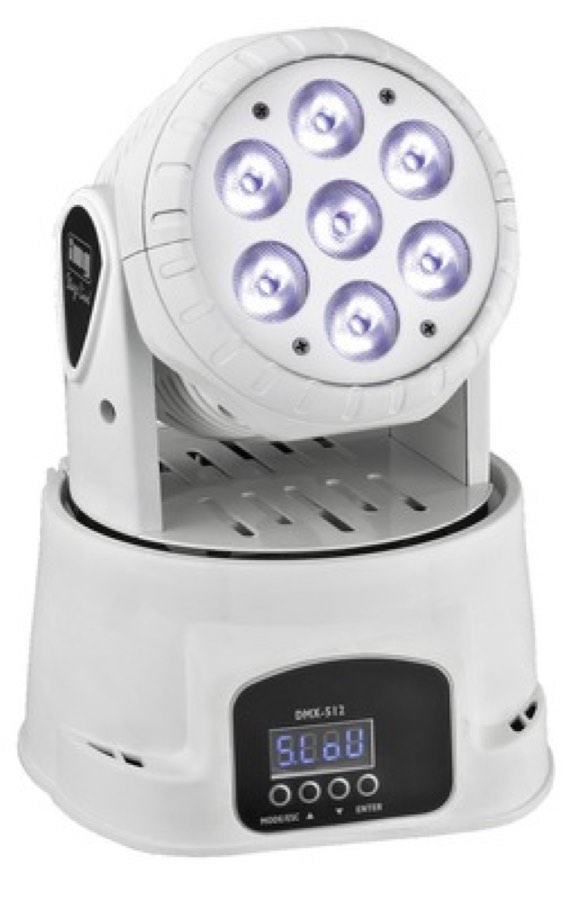 Ross LED MWash-Свет прибор, Вращение: PAN 540` TILT 180` голова заливного света 7x12 Вт RGBW белый