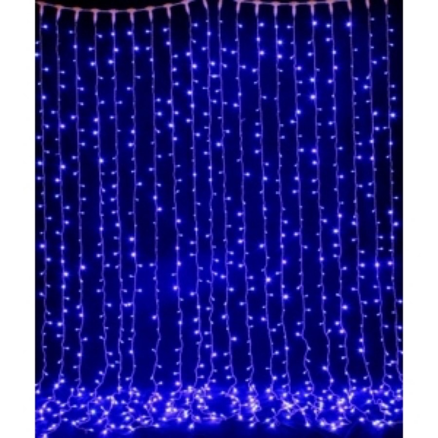 Flesineon LED- PLS-1920-240V-2*1,5М-B/BL-F Led дожди Синие PLS/черный провод