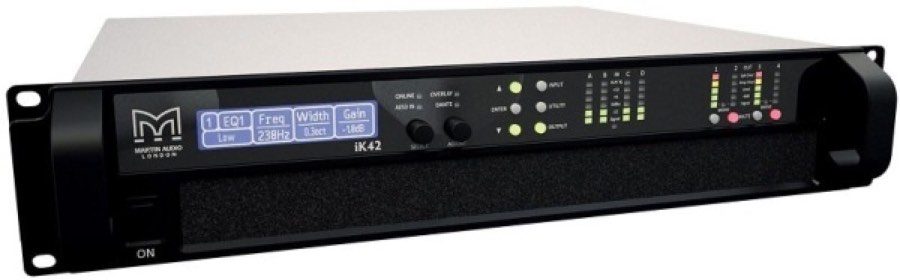 MARTIN AUDIO iKON IK42 усилитель мощности, 4 x 5000 Вт @ 2 Ом, 3000 Вт @ 4 Ом, 1500 Вт @ 8 Ом, AES3/
