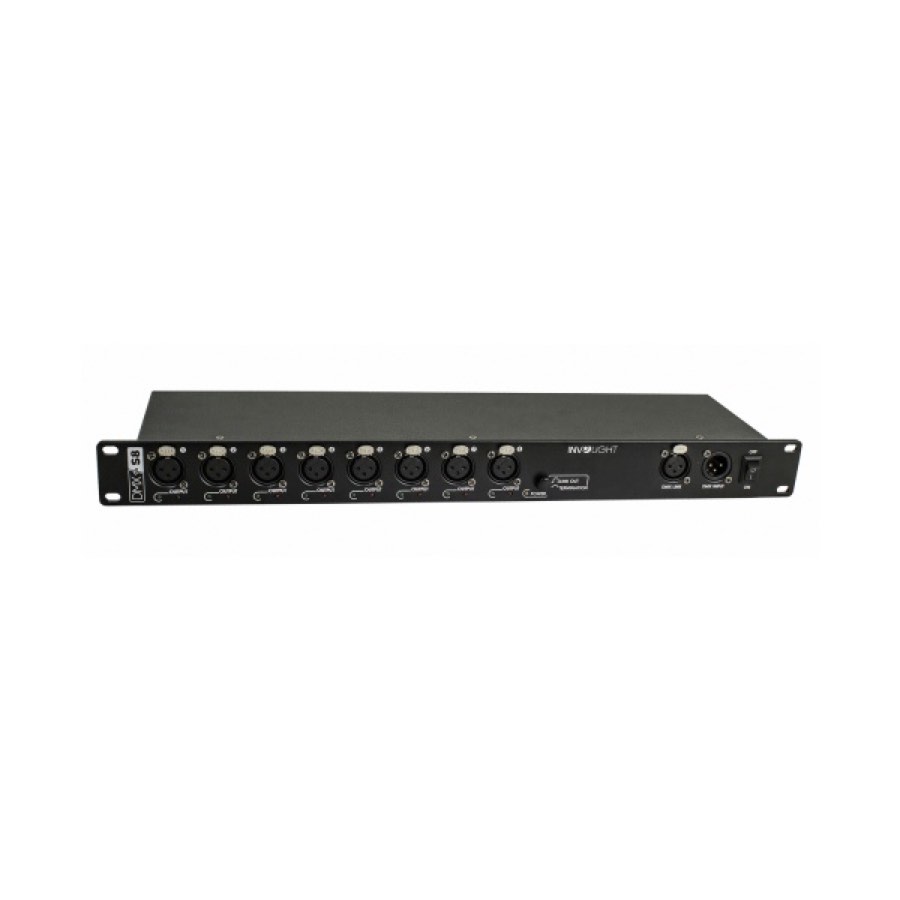 INVOLIGHT DMXS8 - Сплиттер DMX сигнала, 1 вход XLR, 8 выходов XLR, гальваническая развязка