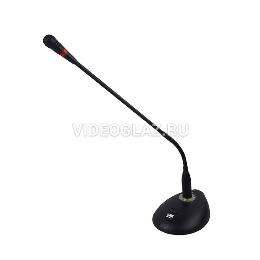 LPA-01MIC- Микрофон настольный, конденсаторный, питание 3 В или 48 В, кнопка с фиксацией, черный, 1