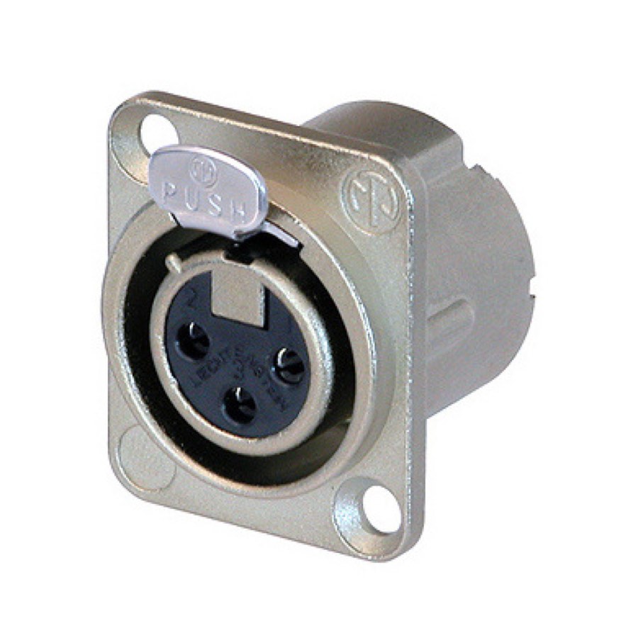 Neutrik NC3FD-LX Разъем XLR панельный, 3 контакта, гнездо ("мама"), тип-D