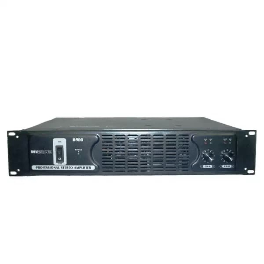 INVOTONE B900 - Усилитель мощности, 2x450Вт/4Ом, 2x310Вт/8Ом, 2х800Вт/2Ом, мост 1400/4Ом, рэк 2U.