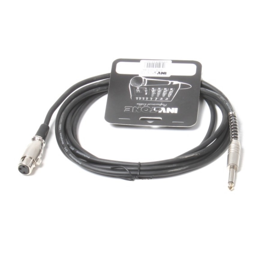 Invotone ACM1003/BK - микрофонный кабель , 6,3 джек моно <-> XLR3F (мама), длина 3 м (черный)