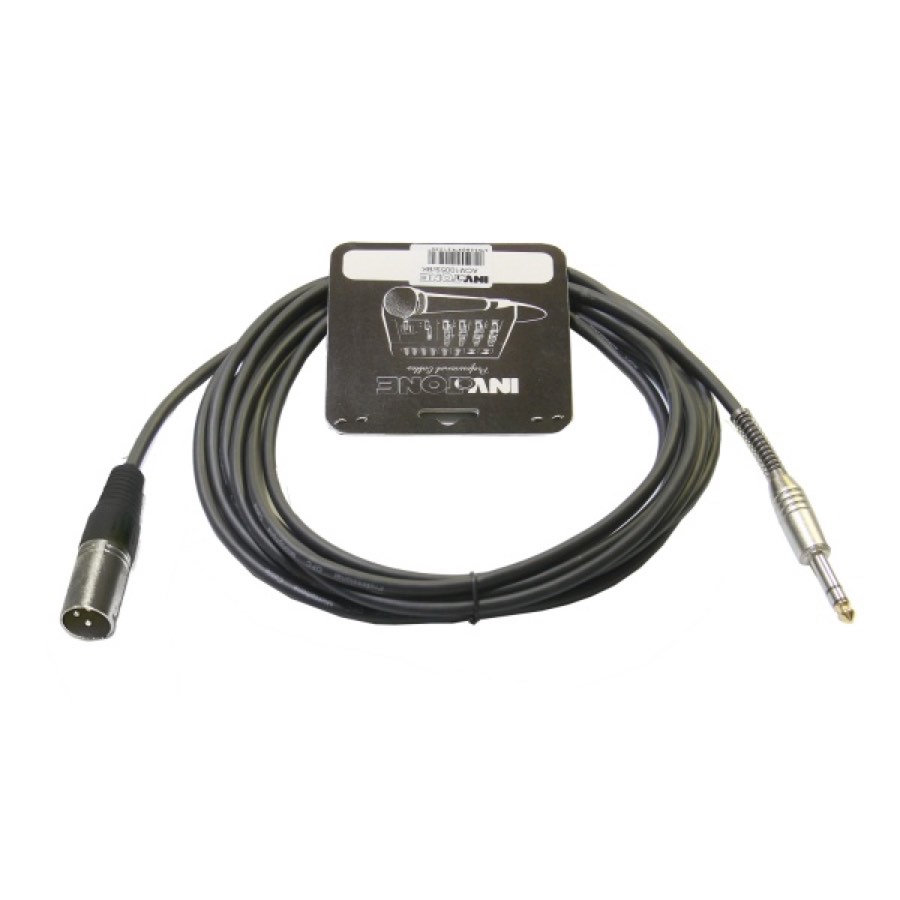 Invotone ACM1010S/BK - микрофонный кабель, 6,3 джек стерео <-> XLR3M (папа), длина 10 м (черный)