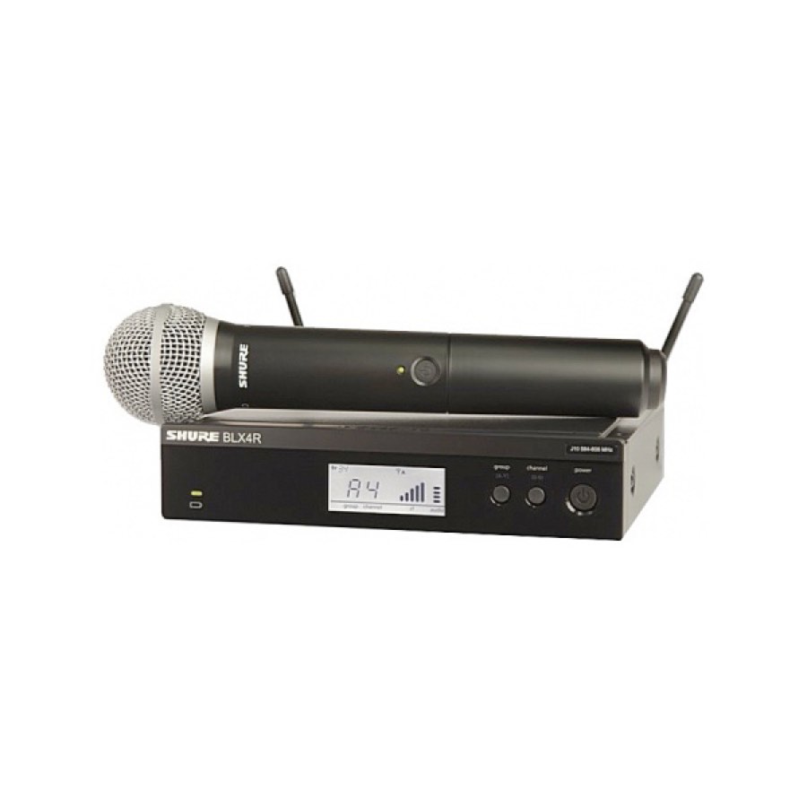 SHURE BLX24RE/PG58 M17 662-686 MHz радиосистема с ручным передатчиком PG58. Кронштейны для крепления