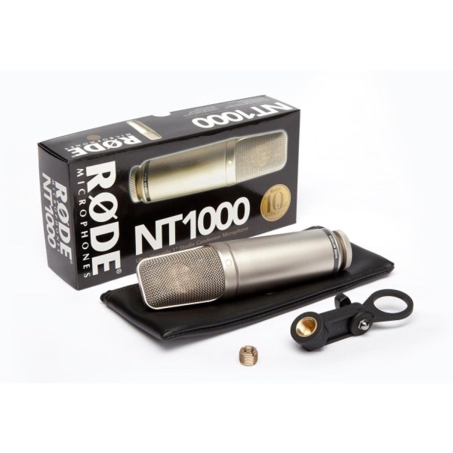 RODE NT1000 студийный конденсаторный микрофон, 1", кардиоида, 20Гц - 20кГц (+/-6дБ), -36дБ 1В/Па