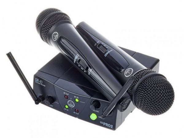 AKG WMS40 MINI2 Vocal Set US25AC - вокал. радиосистема с 2 -мя ручными передатч. (537.5/539.3МГц)