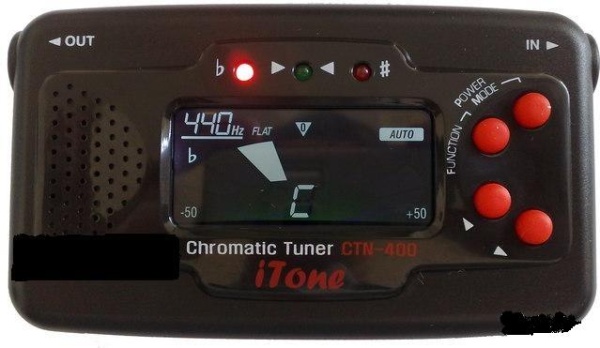 iTone CTN-400 тюнер хроматический, ЖК экран цветной-светодиоды, вход-выход, батарейка ААА*2