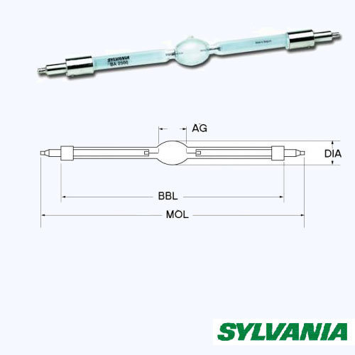 SYLVANIA BA4000DE(MSI4000) - Газоразрядная лампа для зенитного прожектора HeadLight-4000