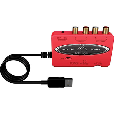 Behringer UCA222 - USB-аудио-интерфейс для записи и воспроизведения звука, 16 бит/48 кГц