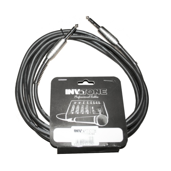 Invotone ACM1205S BK - Аудио кабель, stereo jack 6,3 <-> stereo jack 6,3, длина 5 м