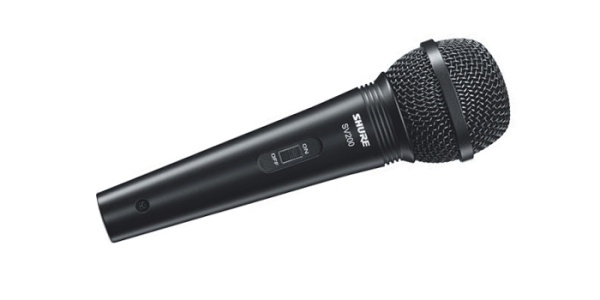 SHURE SV200-A - Микрофон динамический вокальный с выключателем и кабелем (XLR-XLR), черный