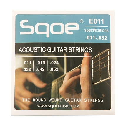 SQOE E011 комплект акустических струн фосфарная бронза 11-52	