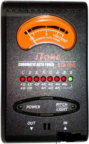 iTone CTX-900 тюнер хроматический, вход-выход, аналоговая индикация (стрелочный)+светодиоды
