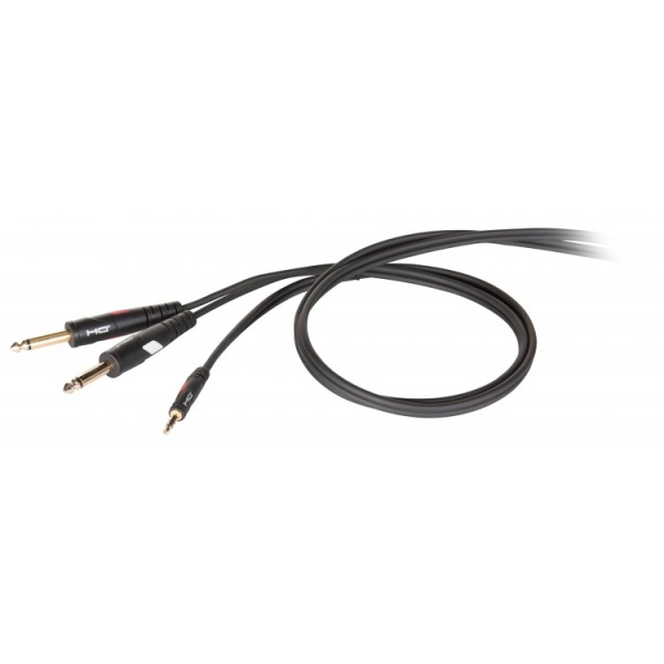 Die HARD DHG545LU5 - Проф. аудио кабель, стерео мини 3,5мм джек <-> 2х джек 6.3мм. , длина 5м