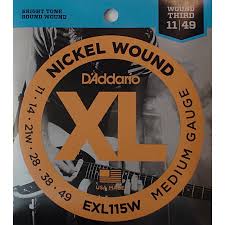 D'Addario EXL-115W струны для  эл .гит., Blues/Jazz Rock, никель, 11-4