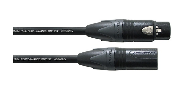 Cordial CPM 10 FM BLACK микрофонный кабель XLR female/XLR male, разъемы Neutrik, 10,0 м, черный 