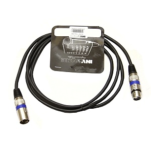 Invotone ACM1102BK - Микрофонный кабель, XLR F <-> XLR M длина 2 м (черный)